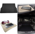 TLH Premium Trimmable Black Cargo Mat Car Trunk Liner Universal Fit Set w/Beige Dash Pad, Trimmable Automotive Floor Mats, Climaproof™ Floor Mats for Most Sedan, Cars, SUV, Truck Floor Mats.