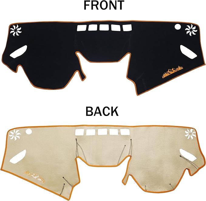 Dash Cover for Subaru Forester Accessories 2019-2022 2023 2024 Dashboard Cover Mat Pad UV Rays Reflection Carpet Protector Sunshield Custom Fit Foldable Interior Decoration, Orange Trim
