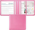 Tavonis Car Registration and Insurance Card Holder，Small Glove Box Organizer for Men and Women，Car and Truck Driver License, Documents, Card Storage Accessories，Pink