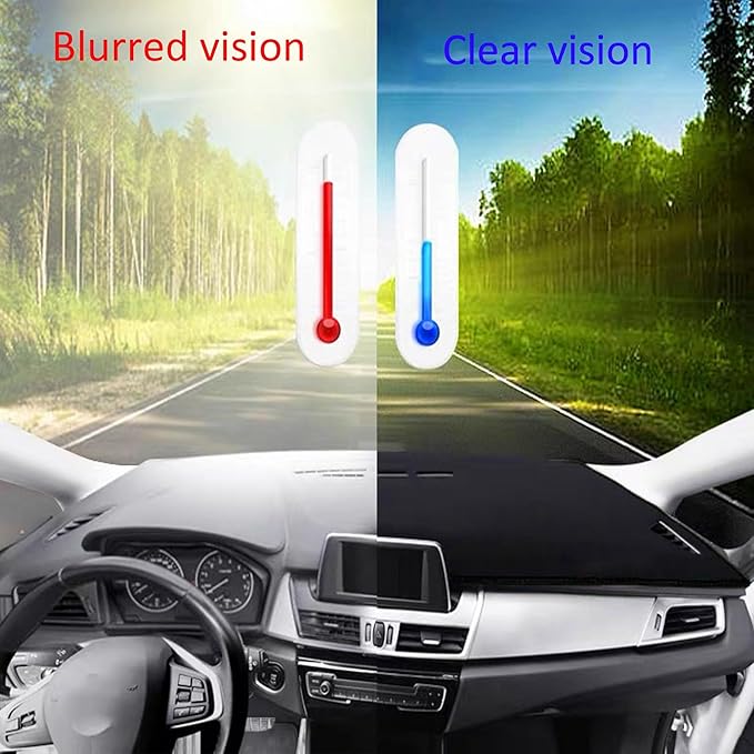 Upgraded Dashboard Mat for 2003-2008 Honda Odyssey Polyester Dashcover UV Protection Non-Slip Windshield Reflective Instrument Cover Interior Accessory Black