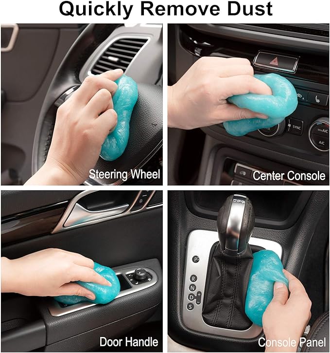 TICARVE 2Pack Cleaning Gel Car Putty Slime for Detailing Putty Detail Tools Car Interior Cleaner Automotive Cleaning Kits Keyboard Cleaner Blue Rose (320g/11.2oz)