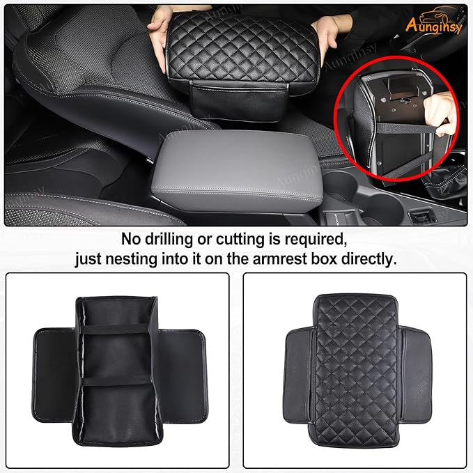 Upgrade Center Console Armrest Protector Cover Compatible with 2024 Subaru Crosstrek & Impreza 2024 Central Armrest Seat Storage Box Cover Cushion Lid Protector Pad Waterproof Anti-Scratch Accessories