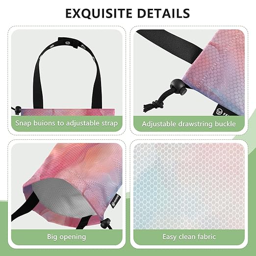 ALAZA Hanging Car Trash Bags Garbage Bag Trash Can for Back Seat Small Marble Pink Watercolor Washable Storage Bag Retractable 2 Pack