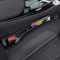 FOLUMAD Car Seat Gap Filler, 2 Pack No-Drop Seat Side Gap Seam Filler Organizer with Phone Holder, Universal Fit Fill The Gap Between Seat and Console, Perfect for Car SUV Truck Black