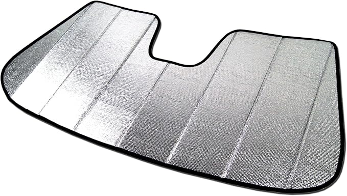Custom Fit Car Sun Shade Windshield | Sun Visor | Car Window Shades | Fold Up Front Sunshade Visor | Compatible with BMW X1 2009-2015 | CFS-029-S | Silver & Grey 1-pc Set