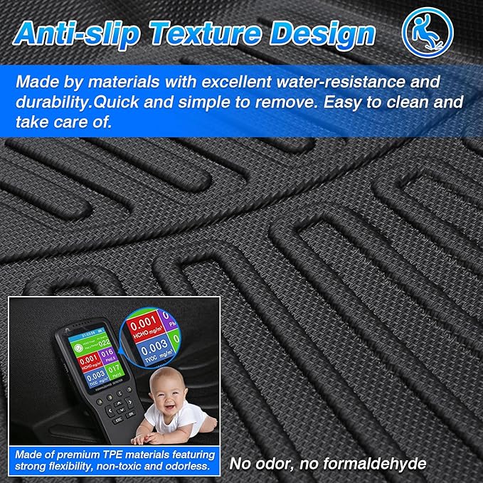 Transit Floor Mats - Car Mats for Ford Transit Connect 2014-2021, All Weather Floor Mat for Transit Accessories, Heavy Duty Rubber Mats, Car Accessories