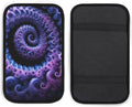 Universal Armrest Cover for Car Waterproof Auto Center Console Cover Trippy Purple Tie Dye Car Decorations Interior Accessories Fit Most Vehicles Truck