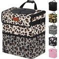 Vankor Cute Car Trash Can, Car Accessories for Women Interior Can Trash Bag Hanging Automotive Garbage Cans Leopard Pattern