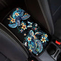 Car Center Console Cushion Pad Comfortable Auto Center Console Armrest Cover, Turtle Floral Car Interior Accessories Auto Armrest Box Cushion Pad for Most Cars