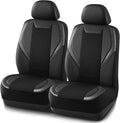 Road Comforts Car Seat Cover, Leather Mesh Front Seat Cover, Universal Fit for Most Cars, SUVs, Trucks, and Vans, Airbag Compatible - Black