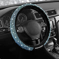 Skechers Women’s Bling Steering Wheel Cover, Velvet with Sparkly Crystal Rhinestones, Stylish Car Interior Gift, Universal Fit 14" 1/2-15" for Cars, SUVs, Trucks, Blue Diamond