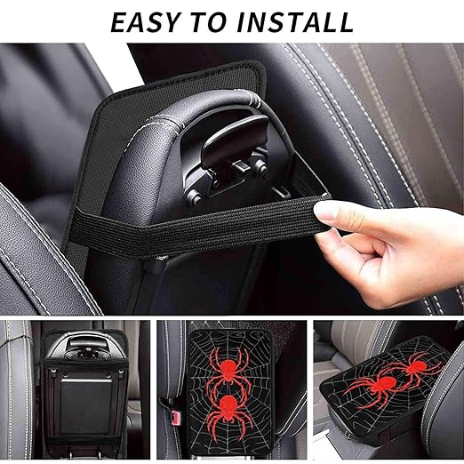 Simple Clip Art Car Auto Armrest Cushion Cover Accessories Center Console Seat Box Pad Protector Universal Decoration for Most Vehicle SUV Truck