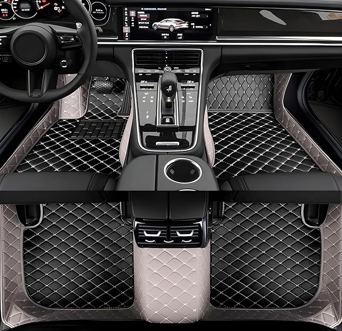 SARAHS Customized car Floor mats -Suitable for 99% of Cars, SUVs, and Trucks - car Pads to Protect Vehicle Interior Floor Accessories (Grey and Black)