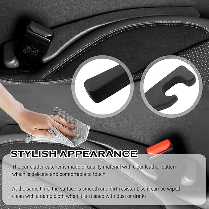 2026 New Car Seat Gap Filler,2PCS Soft Seat Gap Filler Strip for Block Items Slipping into Gaps,Universal Car Seats Gaps Plug Cars Interior Accessories for Cars SUVs