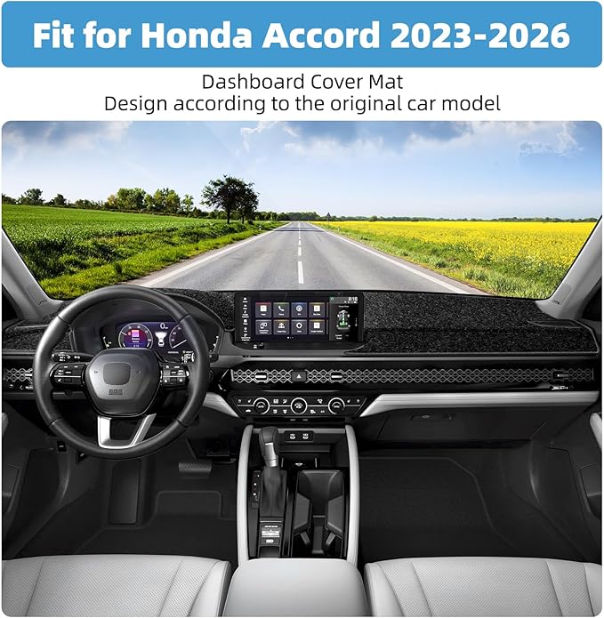 Dash Cover Mat for Honda Accord 2023 2024 2025 2026 Non-Slip Dashboard Cover Mat Sunshade UV Rays Protector Interior Accessories