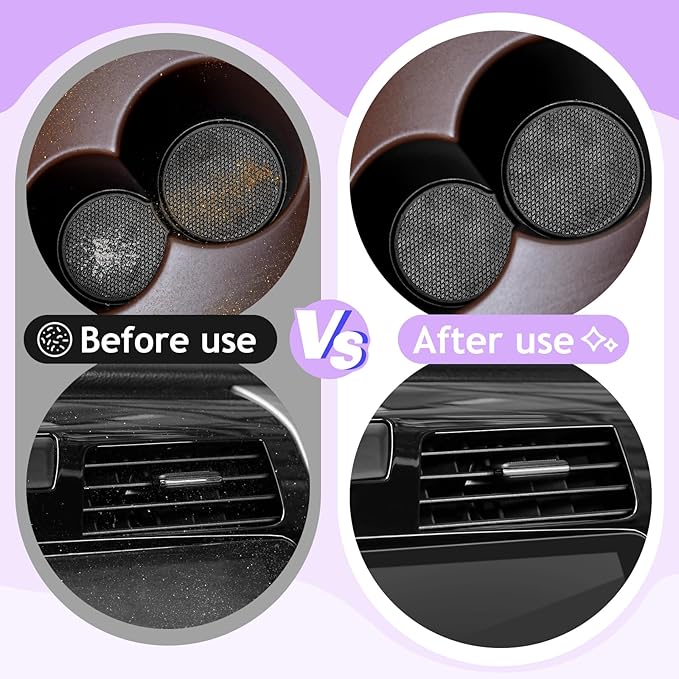 TeSabMi Car Cleaning Gel Car Cleaning Putty Car Putty Car Interior Cleaner Car Slime Car Detailing Kit Car Accessories Gifts for Men Women Stocking Stuffers Purple