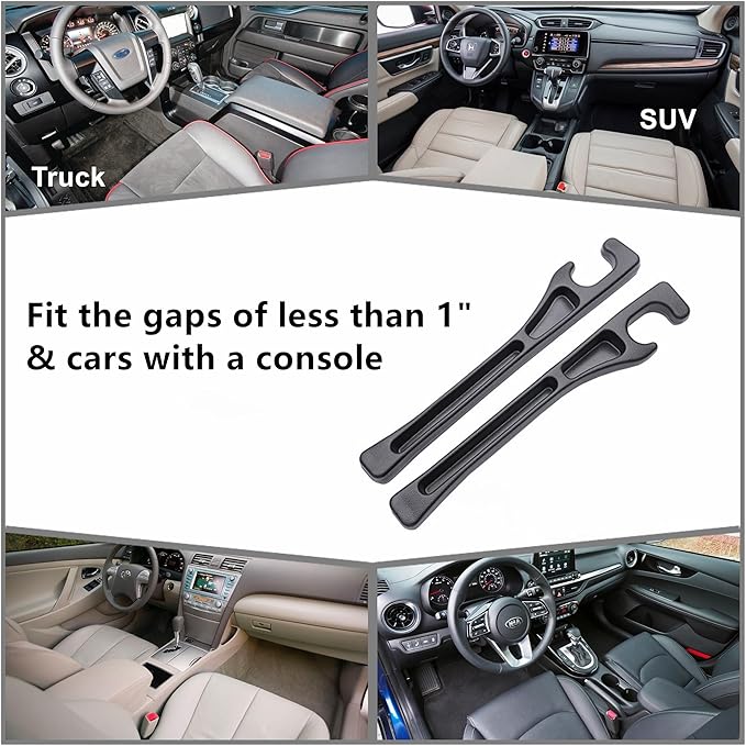 Wuzno No-Drop Seat Guard, 2 Pack Car Seat Gap Filler Stopper/Catcher Between Seat and Console Black Car Accessories Crevice Blocker Pad Plug Seat Gap Guard YMT-A02