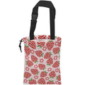 UUCBTAH Car Trash Bag Flowers and Strawberries Car Garbage Bag Waterproof Car Trash Can for Back Seat with Adjustable Straps and Drawstring, Foldable Car Trash Bin for Car Accessories