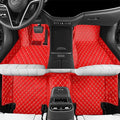 Luxury car Floor mats are for 99% of Vehicle Models,All Weather car Floor mats Provide Comprehensive Protection for Vehicles,Floor mats for car Personalized Customization! (Red Rice)