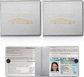 Ziciner Car Registration Insurance Holder, 2Pack Essential Auto Card Document Glove Box Organizer with Touch Fastener, Vehicle Interior Accessories Perfect for Most Car, Truck, SUV (Gray/Gold Words)
