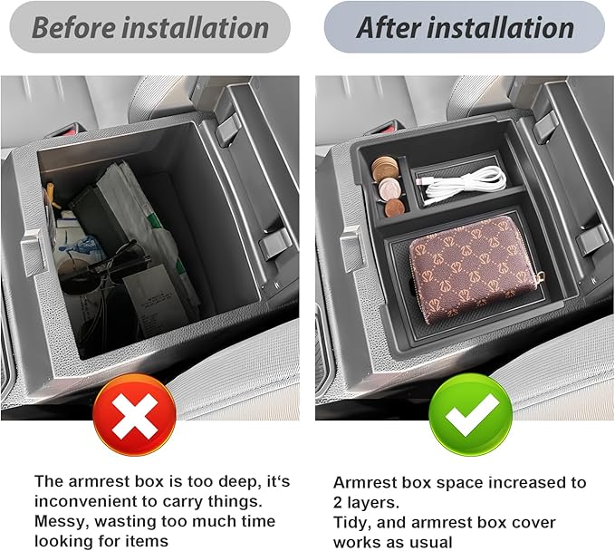 SKTU for 2024 2025 2026 Toyota Tacoma Center Console Organizer Toyota Tacoma 2024 2025 2026 Accessories 2024 2025 2026 Tacoma Console Tray for 2024 2025 2026 Tacoma Console Organizer with Coin Holder