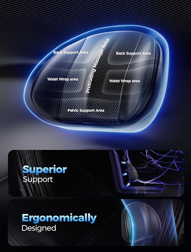 Lumbar Support Pillow for Car, Back Support for Office Chair Lumbar Pillow, Car Lumbar Support for Driving Seat Lower Back Cushion Memory Foam for Office Chair Wheelchair Pain Relief
