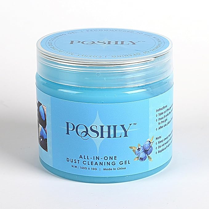 Car Cleaning Gel Detailing Putty | Car Interior Cleaner Slime for Air Vents, Dashboard & Keyboard | Auto Detailing Tool | Drawers, Window Tracks, Calculator & Tight Spaces - Sky Blue