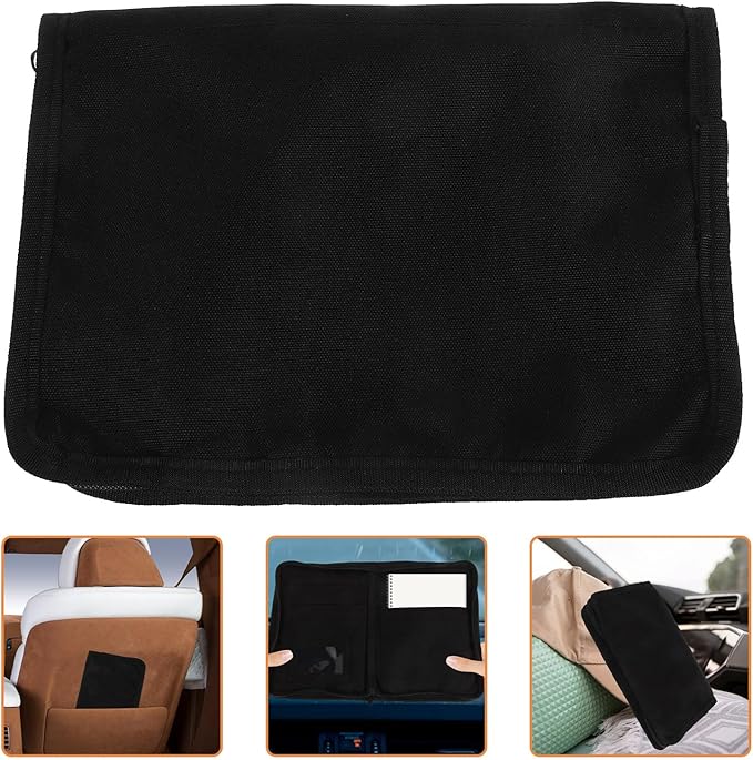 Car Document Holder and Insurance Registration Holder Oxford Fabric Multi-pocket Glove Box Organizer Portable Storage Case for Vehicle Guides and Cards, Black