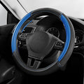 Skechers Air-Cooled Steering Wheel Cover,Air Cool Mesh Leather Car Steering Wheel Cover Universal Fit 14" 1/2-15" Car Wheel Protector for Men Women Fit Suvs,Vans,Sedans,Car,Trucks,Blue