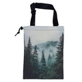 KXWQTRDD Car Garbage Bag Dark Green Misty Forest Hanging Canvas Car Trash Bag Drawstring Car Back Seat Organizer for Car Back Front Seat Console with Adjustable Buckle
