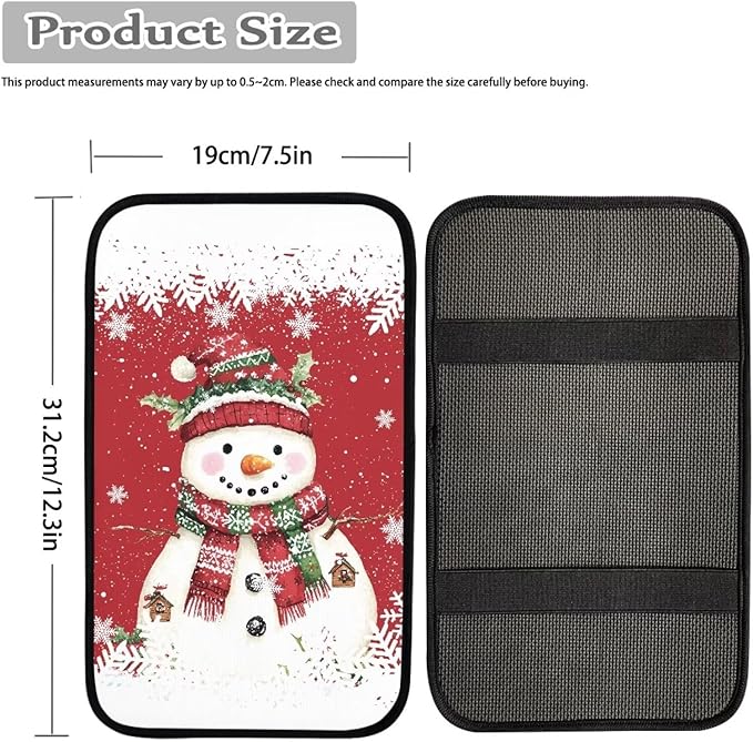 Biyejit Car Center Console Armrest Cushion Cover Pad Car Interior Decor Accessories Universal Fit for Sedan, Truck, SUV