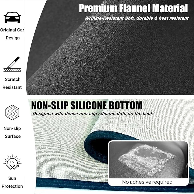 Dash Cover Mat Fit for 2025 2026 4Runner & 2024-2026 Tacoma Accessories,Dashboard Cover Mat Non-Slip Carpet,Sunshield Glare Dash Cover
