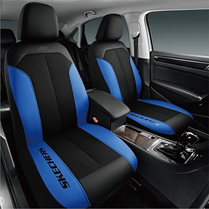 Skechers Car Seat Covers,GOGA Mat Oxford Cloth Seat Covers,Waterproof Car Seat Covers Front Seats,Automotive Universal Fit Seat Cover for Most Cars, Suvs, Trucks,Blue