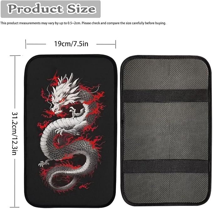 Biyejit Car Center Console Armrest Cushion Cover Pad Car Interior Decor Accessories Universal Fit for Sedan, Truck, SUV