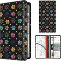 BAUCIWLD Premium Car Registration and Insurance Card Holder, Cute PU Leather Car Document Holder, Vehicle Glove Box Car Organizer with Magnetic Closure for Driver License, Cards Colorful Doodle Paws