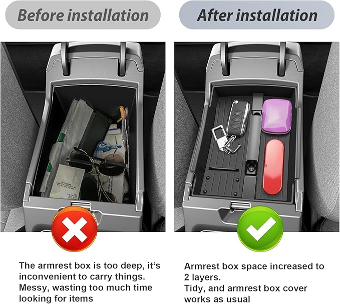 SKTU for 2026 Kia K4 Hatchback Center Console Organizer for 2026+ Kia K4 Hatchback (LX/LXS/EX/GT-Line/GT-Line Turbo) Console Tray Kia K4 Hatchback 2026 Accessories ABS Armrest Storage Box