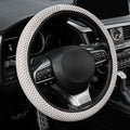 Alpmosn Elastic Stretch Steering Wheel Cover, Breathable Microfiber Ice Silk, Anti-Slip, Odorless, Easy Carry, Universal Interior Accessories Steering Wheel Cover for Women & Men (Grey)