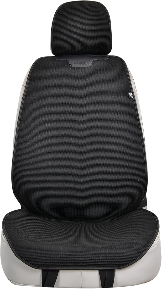 Car Seat Cover Ultra-Thin Ice Silk Woven Fabric, 3D Elastic Fiber Structure with Silicone Non-Slip Base Fabric, All-Season Front Seat Covers for Cars and SUVs (black1)