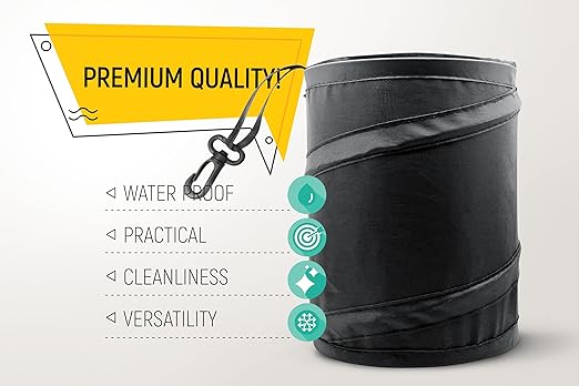 Mavoro 2 Pack, 1 Gallon Car Trash Can | Waterproof Collapsible Pop-Up Car Bin (2 Pack, 1 gal)