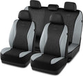 Skechers Car Seat Covers,Leather Seat Covers with GOGA Mat Technology,Waterproof Car Seat Covers Full Sets,Airbag Compatible,Comfort Universal Fit for Most Cars,Vans,Trucks,SUVs,Grey