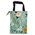 KXWQTRDD Car Garbage Bag Watercolor Floral and Green Leaves Drawstring Car Trash Bag Hanging for Back Seat with Adjustable Buckle Canvas Vehicle Trash Can Easy-to-Install