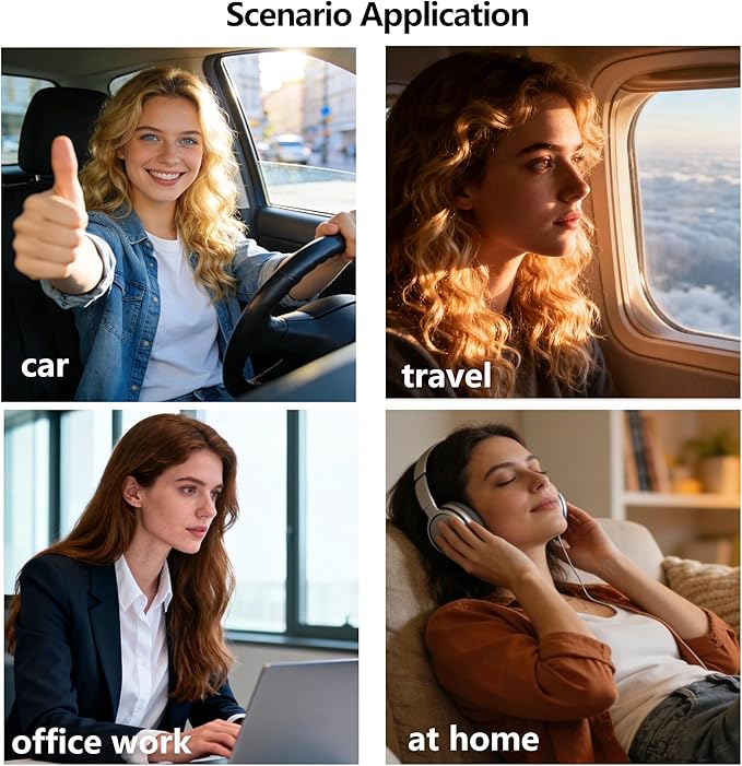 Dapucarin Car Headrest Pillow U-Shaped, Memory Foam Head Neck Support Cushion for Driving, Leather Head Rest Travel Pillows for Sleeping, Breathable Removable Cover, Gray, 1 Pack