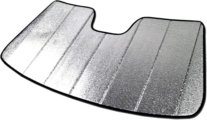 Custom Fit Car Sun Shade Windshield | Sun Visor | Car Window Shades | Fold Up Front Sunshade Visor | Compatible with Audi A8 2011-2017 | CFS-014-S | Silver & Grey 1-pc Set