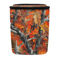 Orange Camo Hunting Forest Car Trash Can Leak-Proof Car Trash Bin Collapsible Portable Auto Garbage Bag Large Capacity Trashcan Storage Bag