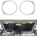 Patented Car Windshield Sun Shade with Storage Pouch by A1 Sunshade Retractable Automotive Truck SUV Front Window Shield Blocker Screen Visor Protector Cover for Auto Interior Accessories for Heat D2