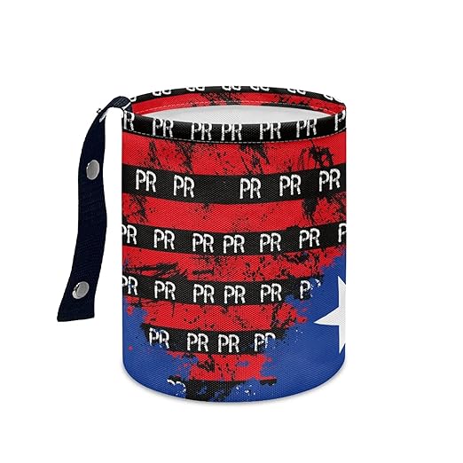 Car Trash Can with Hanging for Back Seat, Car Accessories for Women Men Automotive Garbage Cans Vehicle Trash Can for Truck SUVArt Puerto Rico
