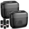 2 Packs Car Trash Can with Lid，Built-in Storage Garbage Bag，Leakproof Vehicle Trash，Car Accessories for Interior,Mini Garbage Bin for Automotive, Office, Kitchen,Bedroom，with 60pcs Trash Bags