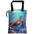 UUCBTAH Car Trash Bag Sea Turtles Car Garbage Bag Waterproof Car Trash Can for Back Seat with Adjustable Straps and Drawstring, Foldable Car Trash Bin for Car Accessories Vehicle Travelling Camping