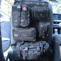 BXBXHD 6 Pack Tactical Truck Organizer Back Seat Storage Car Seat Storage Bag Molle Panels for vehicles, Car and SUV with Lots of Handy Compartments (Black Camo)