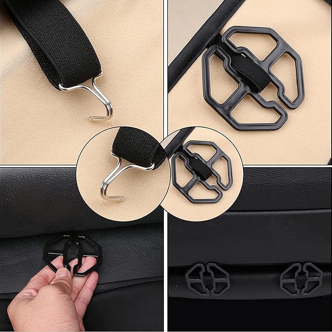 Coverado Seat Covers, Car Seat Covers Front Seats, Car Seat Cover, Car Seat Protector Waterproof, Car Seat Cushion Nappa Leather, Gray Seat Covers Carseat Cover Universal Fit for Most Cars